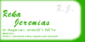 reka jeremias business card